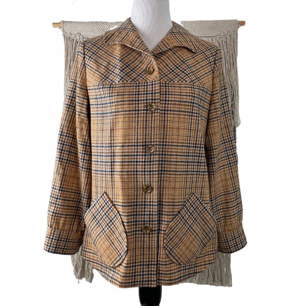 PENDLETON Women's Vintage Virgin Wool Plaid Heavy Weight Shirt 12